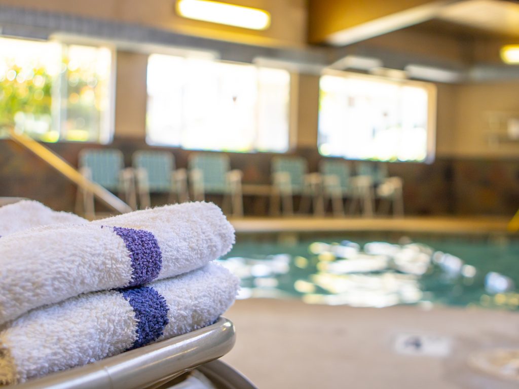 Fresh towels at the pool